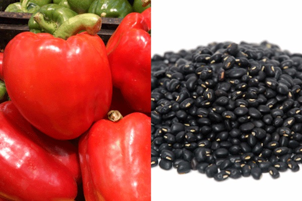 Ớt chuông + đậu đen - Kết hợp các cặp đôi thực phẩm này  sẽ được lợi gì