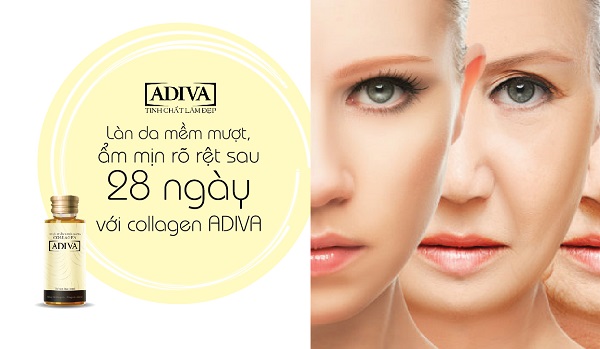 uống Collagen ADIVA cho làn da trẻ hóa