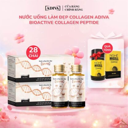 Combo 2 hộp COLLAGEN ADIVA (14 chai/hộp) 1,622k giảm còn 1,450k tặng: 1 Nghệ Micell ADIVA 14 viên