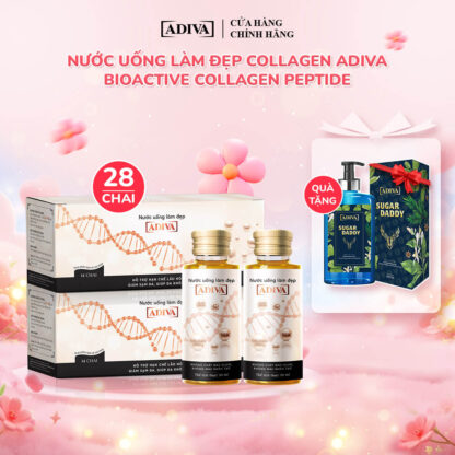 Combo 2 hộp COLLAGEN ADIVA (14 chai/hộp) 1,622k giảm còn 1,450k tặng: 1 Sữa tắm Sugar Daddy 400ml