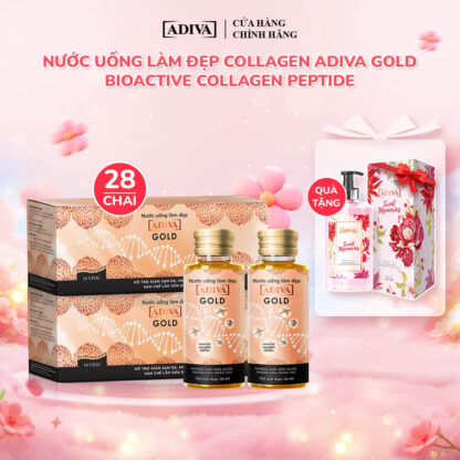 Combo 2 hộp COLLAGEN ADIVA GOLD (14 chai/hộp) 1,996k giảm còn 1,780k tặng: 1 Sữa tắm Sweet memories 400ml