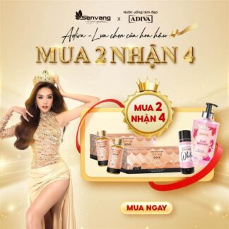 Combo 2 hộp COLLAGEN ADIVA GOLD (14 chai/hộp) 1,996k giảm còn 1,780k tặng: 1 WHITE ADIVA 60 viên