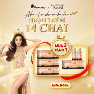 Combo 3 hộp COLLAGEN ADIVA GOLD (14 chai/hộp) 2,994k giảm còn 2,670k tặng: 1 hộp COLLAGEN ADIVA (14 chai/hộp)