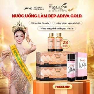 Combo 2 hộp COLLAGEN ADIVA GOLD (14 chai/hộp) & 1 WHITE ADIVA 60 viên 2,651k giảm còn 2,370k