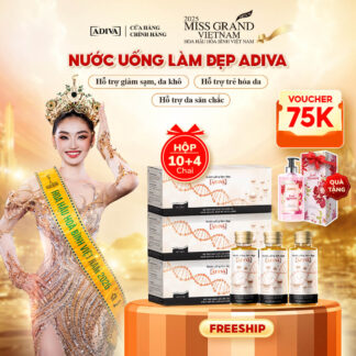 Combo 3 hộp COLLAGEN ADIVA (10 chai/hộp) 2,433k giảm còn 2,175k tặng 12 chai cùng loại và 1 Sữa tắm hương nước hoa ADIVA Sweet Memories