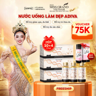 Combo 3 hộp COLLAGEN ADIVA 2,433k tặng 1 viên uống trắng da WHITE ADIVA 60 viên