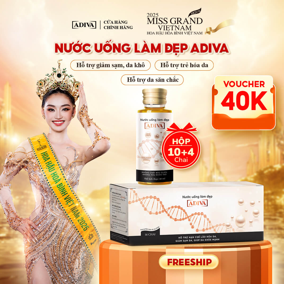 Nước uống làm đẹp COLLAGEN ADIVA