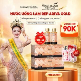 Combo 2 hộp COLLAGEN ADIVA GOLD 1,996k tặng 1 Sữa tắm hương nước hoa ADIVA Sweet Memories