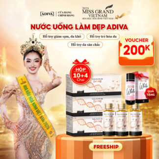 Combo 3 hộp COLLAGEN ADIVA 2,433k tặng 1 viên uống trắng da WHITE ADIVA 60 viên