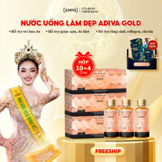 Combo 3 hộp COLLAGEN ADIVA GOLD 2,994k tặng 1 Sữa tắm hương nước hoa ADIVA Sugar Daddy