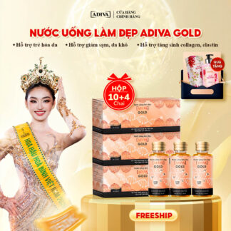 Combo 3 hộp COLLAGEN ADIVA GOLD 2,994k tặng 1 Sữa tắm hương nước hoa ADIVA Sweet Memories