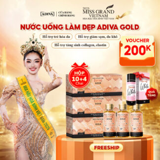 Combo 3 hộp COLLAGEN ADIVA GOLD 2,994k tặng 1 viên uống trắng da WHITE ADIVA 60 viên