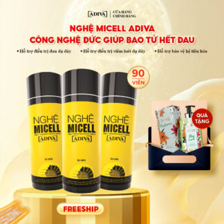 Combo 3 NGHỆ MICELL ADIVA (30 viên/hộp) 1,890k giảm còn 1,701k tặng 1 Sữa tắm hương nước hoa ADIVA Day Dreamer