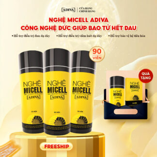 Combo 3 NGHỆ MICELL ADIVA (30 viên/hộp) 1,890k giảm còn 1,701k tặng 1 NGHỆ MICELL ADIVA (14 viên/hộp)