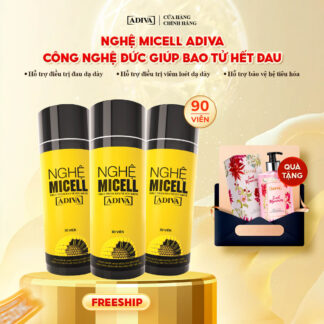 Combo 3 NGHỆ MICELL ADIVA (30 viên/hộp) 1,890k giảm còn 1,701k tặng 1 Sữa tắm hương nước hoa ADIVA Sweet Memories
