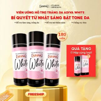 Combo 3 WHITE ADIVA (60 viên/hộp) 2,760k tặng 1 hộp Viên uống sáng da White ADIVA