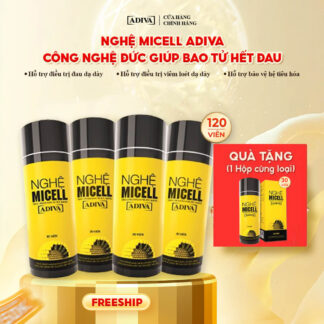 Combo 4 NGHỆ MICELL ADIVA (30 viên/hộp) 3,840k tặng 1 hộp NGHỆ MICELL ADIVA (30 viên/hộp)