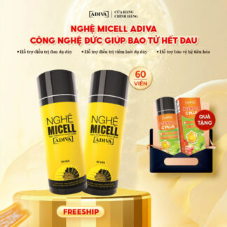 Combo 2 NGHỆ MICELL ADIVA (30 viên/hộp) 1,920k tặng 1 hộp ACEROLA C Plus 60 viên/hộp