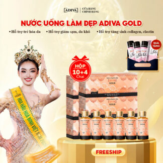 Combo 6 hộp COLLAGEN ADIVA GOLD 8,400k tặng 3 hộp Viên uống sáng da WHITE ADIVA